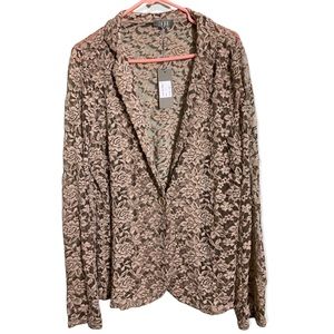 2 NWT/SAGA SHEER FLORAL EMBROIDERED CARDIGANS SIZES 2 & 3